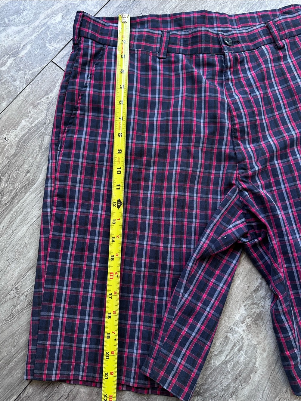 PGA Tour Golf Shorts 36 Navy and Pink - Picture 4 of 8